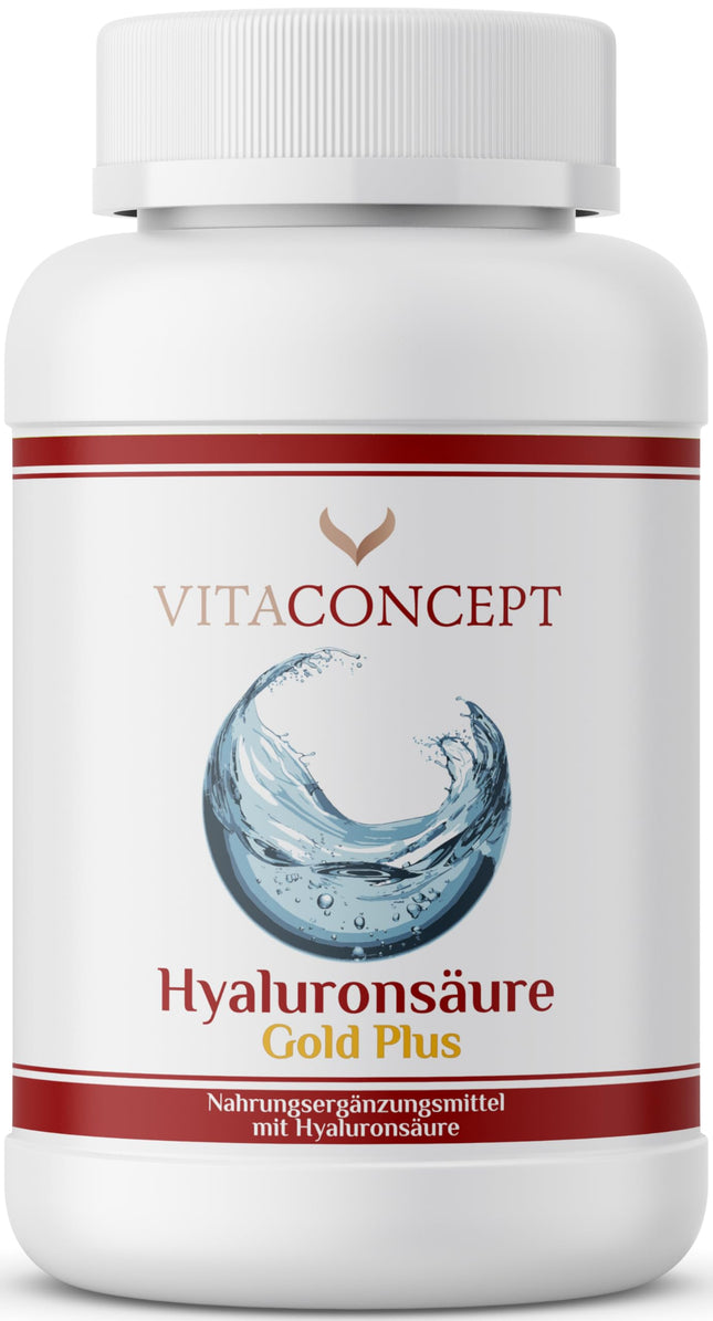 Hyaluronic acid I 120 capsules I 400 mg per capsule I high dosage I vegan I laboratory tested I hyaluronic acid 500-700 kDa I VITACONCEPT®