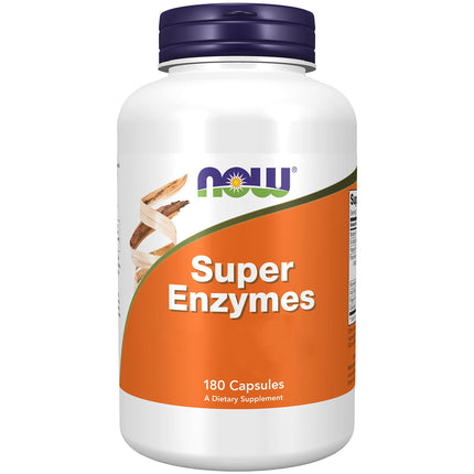 Now Foods, Super Enzymes, 180 Capsules, Laboratory Tested, Enzyme Blend, Gluten-Free, Soy-Free