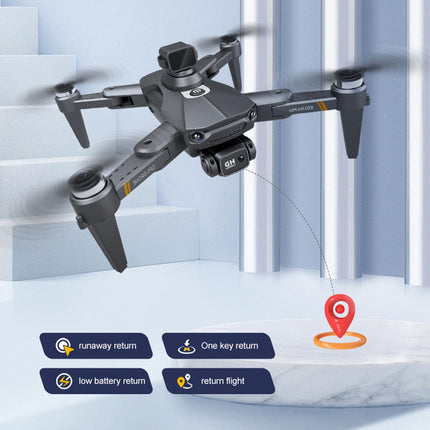 Foldable Drone RC Quadcopter with 8K Dual Camera, 5G Wi-Fi Transmission, Obstacle Avoidance, Optical Flow Positioning, Hovering, Black