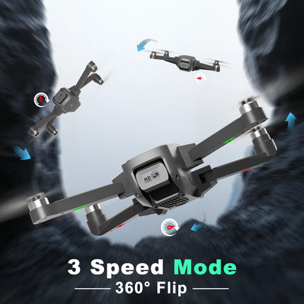 Drone with Camera Foldable Drones for Adults Beginners, Brushless Motor Wind Protection Level 4 Maximum Flight Speed ​​40 KM/H, 1080P HD Camera Motor Adjustable Drone, FPV RC Quadcopter