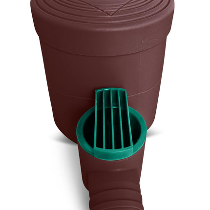 YourCasa Rain Collector [Downpipe] - Shut-off valve and filter for connecting downpipe 68-100mm DN100 and rain barrel downpipe rain collector rainwater collector water thief gutter drain (brown)