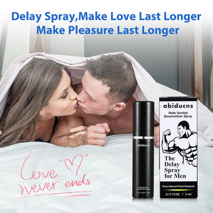 abiducns Delay Spray Sexual Enhancer for Men to Last Longer in Bed, Effectively Extends Men's Time and Increases Comfort, 5 ml, 50 Pumps