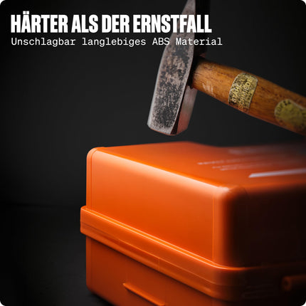 First aid kit with contents according to the new DIN 13157:2021 I First aid case including practical wall mount, 5x stickers &amp; seal I First aid kit for companies, institutions &amp; home