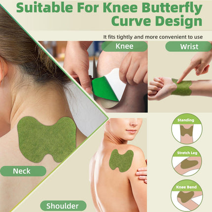 Holilo Pain Relief Patch, 40 Pieces Knee Pain Patches, Natural Herbal Pain Relief Patch Self-Adhesive Heat Patches Pain Relief Patches for Knee, Back, Neck and Sore Muscles