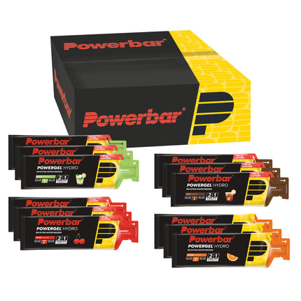 Powerbar PowerGel Hydro Multiflavorbox 12x67ml - High Carb Energy Gel + Sodium
