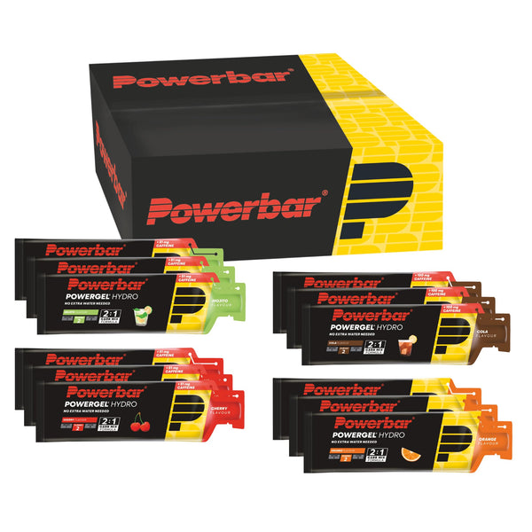 Powerbar PowerGel Hydro Multiflavorbox 12x67ml - High Carb Energy Gel + Sodium