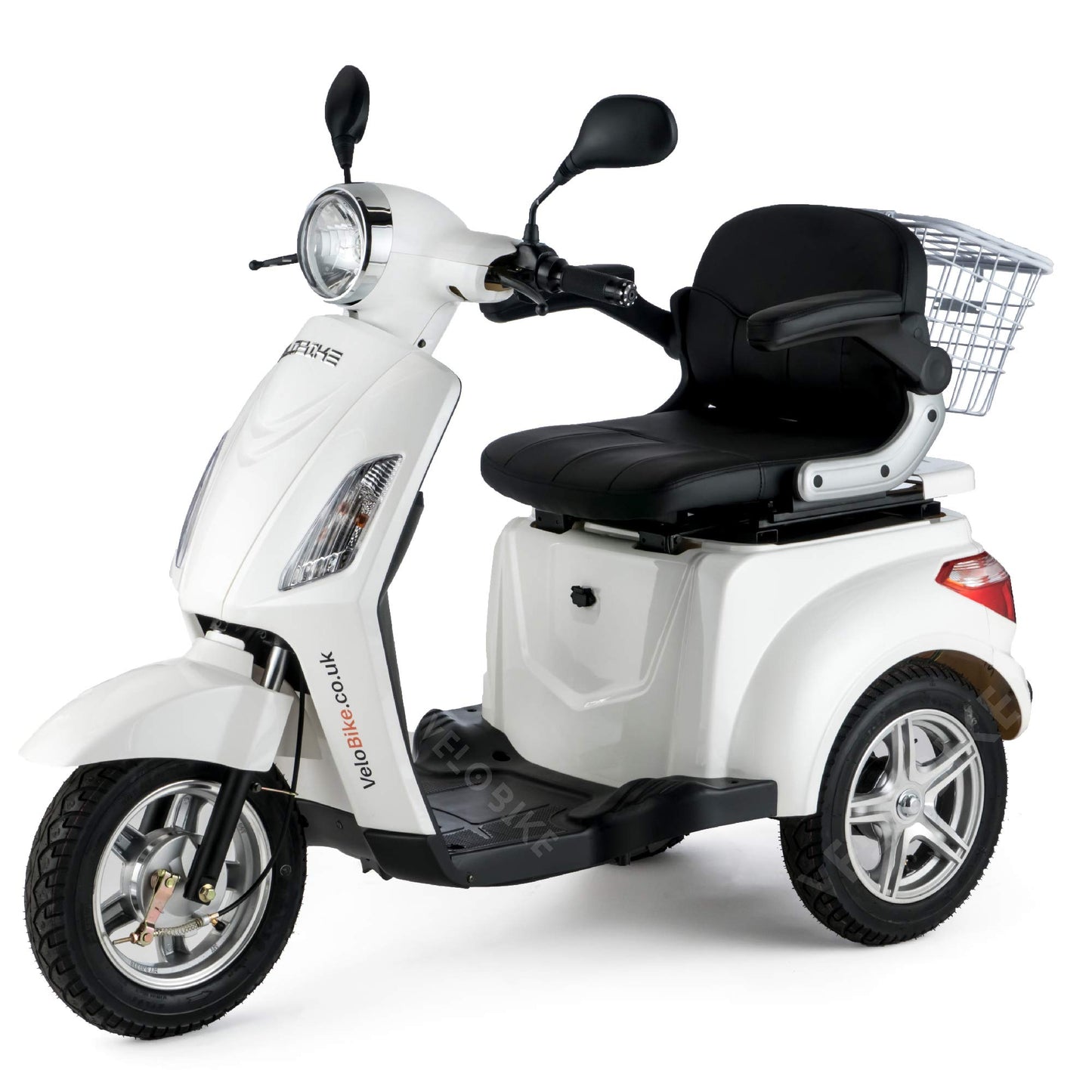 Ztech electric mobility scooter, electric vehicle, senior vehicle, electric scooter, adult e-tricycle, 12 km/h (white)