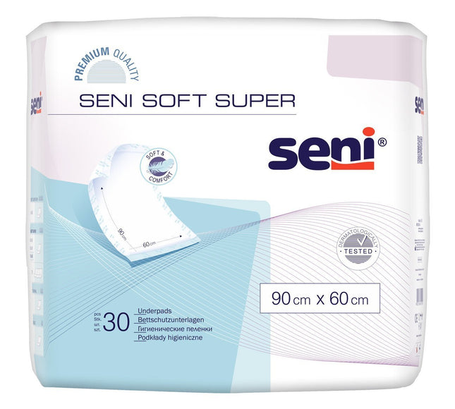 Seni Soft Super Pack 30 medical pads 90 cm x 60 cm – 2 pieces