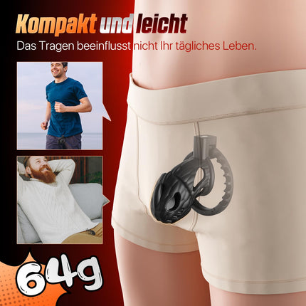 PRONFANS Penis Cage Sex Toys Chastity Cage Men 8 Sizes in 1, Chastity Cage Men's Sex Toys for Couples Men Sex Toys Invisible Lock, Sex Toyset for Man Chastity Belt Black