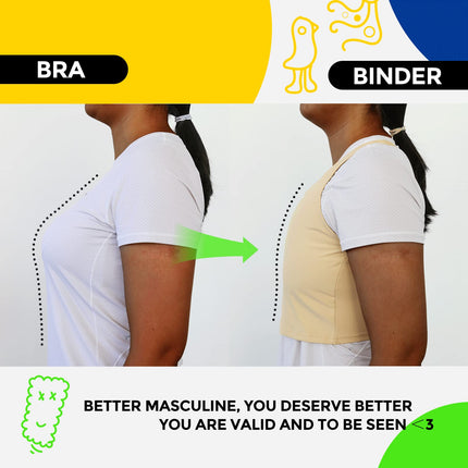 Wonababi Chest Binder for Transgender, Trans Binder with Racerback Chest Binder for Cosplay FTM Binder