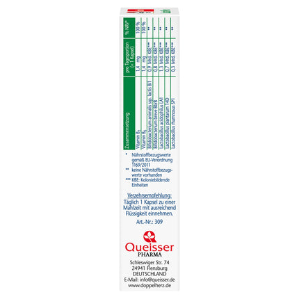 Doppelherz Lacto-Pro Lactic Acid Cultures + Bifido Cultures + B2 + B6 - Vitamin B6 contributes to the normal function of the immune system - 20 vegetarian and gastro-resistant capsules