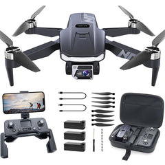 NAFYRE N11 PRO GPS Drone with Camera for Adults 4K UHD, 90 Min Long Flight Time, Long Control Distance, Auto Return, Automatic Follow, Brushless Motor, 5G FPV RC Quadcopter for Beginners