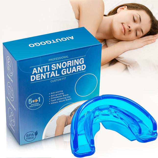 AIOUTGOGO Snore Stopper-Snoring Device Multipurpose Anti Snoring Snore-Free Stopper-Effective Snoring Stopper against Snoring for Men and Women Anti Snoring Mouthpiece Device (Ready to Use)