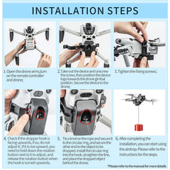 LICHIFIT Drone Airdrop System with 1/4 Screw Adapter for DJI Mini 4 Pro Photosensitive Thrower Transport Delivery Payload Release Drop Device