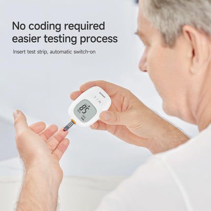 yuwell blood glucose meter set with test strips x 50 and lancets x 50, diabetes test ideal for home use, glucose meter for self-monitoring of blood sugar in diabetes (model 710)