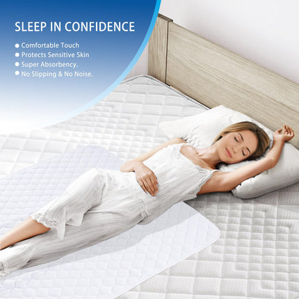 Washable incontinence pad, mattress protector, waterproof bed pad, incontinence pad, washable incontinence bed pads, wetness protection mattress pad - 86 x 91 cm (2-pack)
