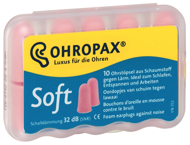5Pack Ohropax Soft foam earplugs 5x 10 pieces yellow