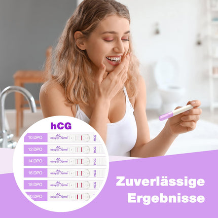Easy@Home 5 x Pregnancy Test Early Pregnancy Test: Ultra Sensitive Pregnancy Test 10 mIU/ml - Reliable Early Pregnancy Test with High Accuracy - 5 HCG Test