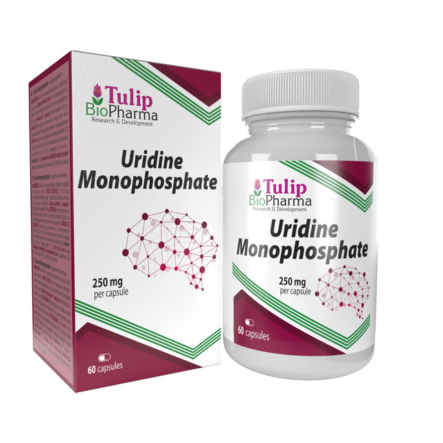 Uridine Monophosphate 250mg 60 Capsules, Laboratory Tested, Nootropic