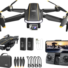 Rugged Brushless Motor Drone with Camera for Beginners, CHUBORY A68 WiFi FPV Quadcopter with 2K HD Camera, Auto Hover, 3D Flips, Headless Mode, Trajectory Flight, 2 Batteries