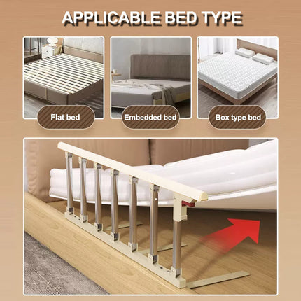 WPYGHLJN Bed Rail for Elderly Seniors, Foldable Portable Safety Bed Guard Rail, Folding Bed Railing Hospital Metal Handle Bumper for Adults Home Care Support, 106x40CM