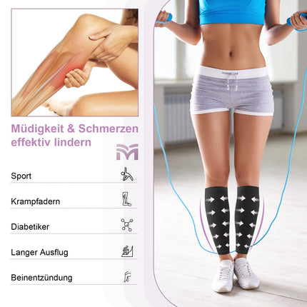 Migliore Wear 2 pairs of compression stockings for women and men, 20-30 mmHg | Class 2 medical compression stockings, graduated support stockings, anti-thrombosis stockings