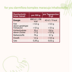 for you intestinal flora complex passion fruit - intestinal treatment with 11 bacterial strains, 22 billion germs per serving &amp; 2 types of fiber: resistant dextrin from corn &amp; acacia fiber - no additives