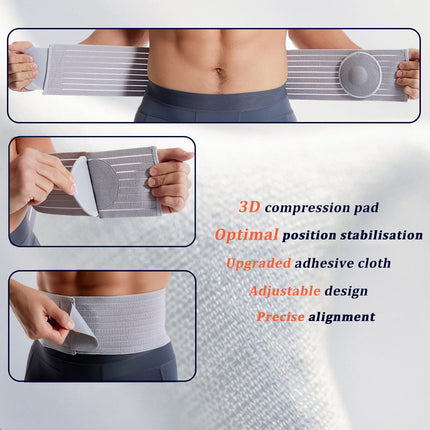 gagaiuco Umbilical Hernia Belt for Men and Women - Abdominal Support Brace with Compression Pads - Umbilical, Belly Button, Upper Abdominal and Lower Abdominal Hernia Prevention Aid.