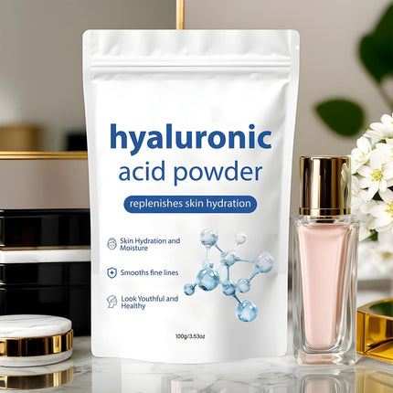 Hyaluronic Acid Powder | 100 g Hyaluronic Acid Powder Pure | Deep Hydration Hyaluronic Acid Serums for Face Masks | Water-Soluble Hyaluronic Powder Skin Care for All Skin Types