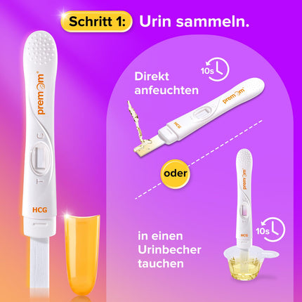 Premom 3 x Pregnancy Test Early Test - Early Pregnancy Test HCG Pregnancy Test 10mIU/ml with APP, Ultra Early Test (3HCG Test)