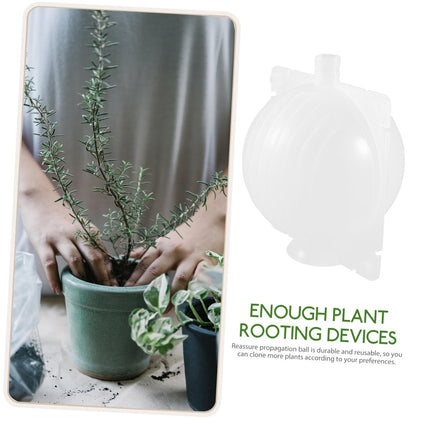Yardwe 8pcs Box Plant Root Ball Propagator High Pressure Propagation Box Grafting Root Box Garden Tree Height Branch Pressing Device 8pcs Small Transparent Color