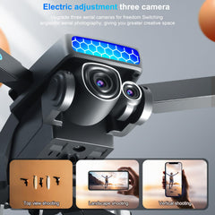 OBEST Drone with 4K Camera for Kids Beginners, Foldable Mini Drone WiFi Live Transmission, Brushless Motor, Obstacle Avoidance, 2 Batteries, Long Flight Time, Headless Mode, 3D Flip, One Key Takeoff/Landing