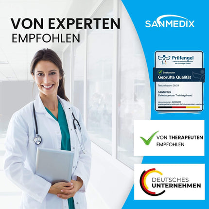 Sanmedix Hallux Valgus Toe Spreader Training Band for the Toe - Correction Set for Women and Men to Relieve Bunion Pain