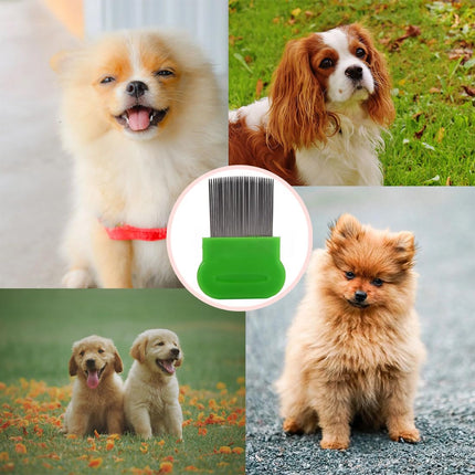4 pieces metal lice comb, flea combs, stainless steel extra fine lice comb goldgeist, for removing lice and dandruff for all hair types, lice treatment gentle for babies, children, adults and pets