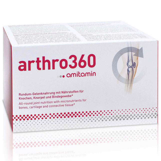 amitamin arthro360, 120 high-dose capsules, pharmacy quality, 15 nutrients for joints and bones with glucosamine, chondroitin, MSM, individually hygienically packaged