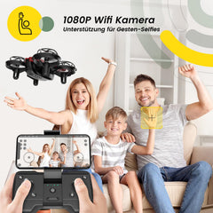 Holy Stone HS420 Mini Drone with HD 1080P Adjustable Camera, with 2 Control Modes, Emergency Stop, Orbiting, 360° Flip, Headless Mode, 2 Speeds, Gift for Beginners Children, co