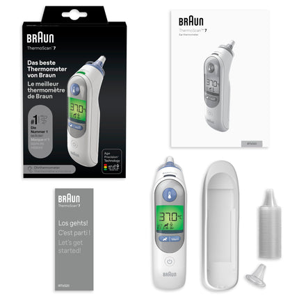 Braun ThermoScan 7 Ear Thermometer BRAIRT6520 | Age Precision Technology | Color-coded digital display | Baby and toddler friendly | The #1 brand among doctors (1)
