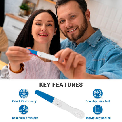 EUROPAPA® Pregnancy 1/2/3/4-PACK, Early Pregnancy Test, Over 99% Accuracy, 25 mlU/ml Sensitivity, Rapid Detection in 5 Minutes, hCG Self-Test