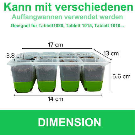 JIUJITSAW 12 Cells Mini Greenhouse Grow Kit, 1 Grow Box Indoor Greenhouse with Silicone Cells, Ventilation Hood for Plant Cultivation (Green)