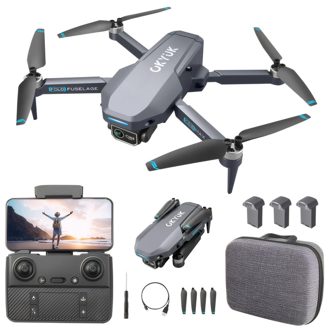 OKYUK K618 MAX Drone with 4K Camera, 270° Obstacle Avoidance Drone Quadcopter with FPV WiFi Transmission, Adjustable Lens, 3D Flip, Altitude Hold, Toys and Gifts for Boys Girls Beginners