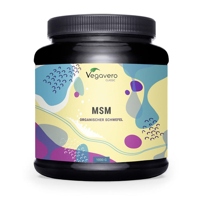 MSM Powder 1000 g Vegavero® | 99.9% pure | German production | Methylsulfonylmethane | Organic sulfur | Crystalline | Laboratory tested and additive-free | Vegan