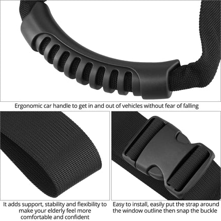 QWORK® Car Entry and Exit Aid for Seniors and People in Need - Non-Slip Mobility Aid