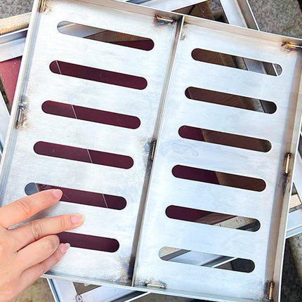 Outdoor Drain Grate, 304 Stainless Steel Square Drain Covers, Heavy Duty Wastewater Grate, Cover and Frame (20 x 20 x 2 cm)