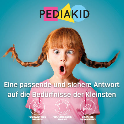 PEDIAKID - Immunity Gums - Natural formula with delicious raspberry flavor - Contributes to the normal function of the immune system - Supports the body's defenses - 3 x 60 gums