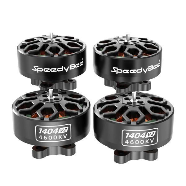 SpeedyBee 1404 4600KV Brushless FPV Motor for Bee25 2.5" FPV Drones - 4 Pack, Aviation Aluminum, Powerful &amp; Stable for 2.5 3" 4" Builds FPV Whoop Toothpick Cinewhoop