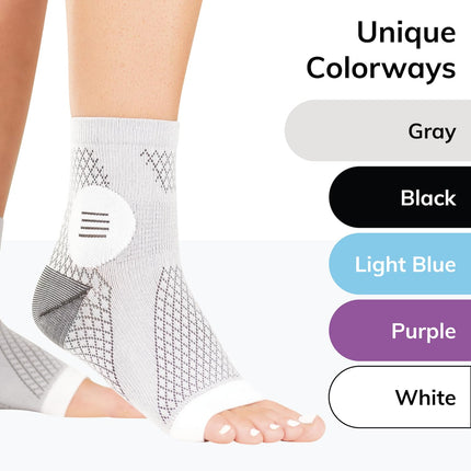 BraceAbility Neuropathy Socks with Peripheral Neuritis Compression Diabetic Toeless Foot Sleeves for Nerve Damage Pain Feet, Ankle Gout, Plantar Fasciitis Relief for Men and Women (M)