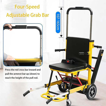 Handcart stair climber electric, electric tracked stair climber, manual stair climbing wheelchair for elderly patients, can go up and down stairs