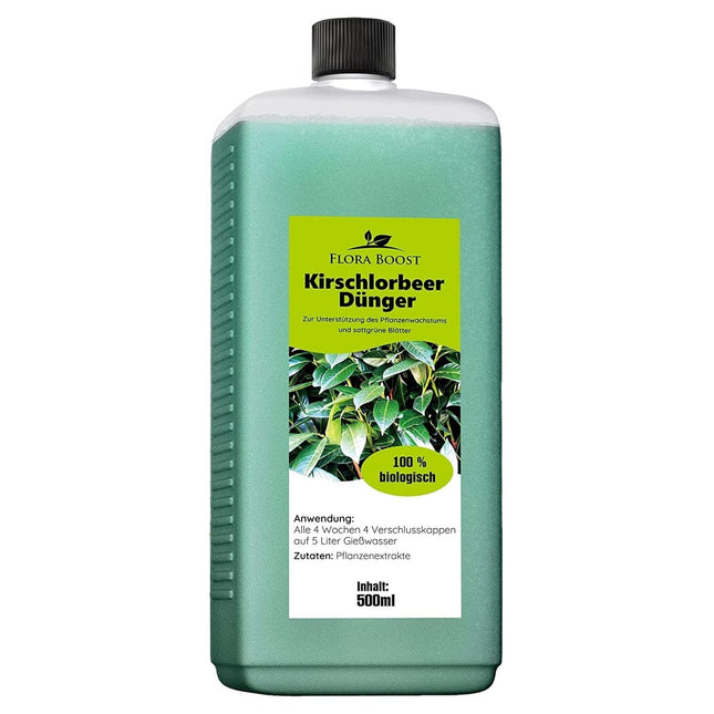 Flora Boost Cherry Laurel Fertilizer Flora Boost 500ml I For up to 100L of irrigation water I Fertilizer for cherry laurel plants &amp; hedges I Liquid leaf &amp; root fertilizer I 100% natural plant fertilizer
