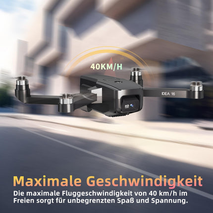 Drone with 4K camera, 5G WiFi transmission, maximum 40 km/h flight speed, level 4 wind resistance, brushless motor, drone for adults, foldable quadcopter
