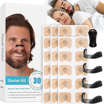 Manual Intake Breathing Nasal Strip Pack of 60, Intake Breathing Magnet, Magnetic Nose Strip, Anti Snoring Nose Strips Magnetic for Business Trip, Car, Travel, Hotel